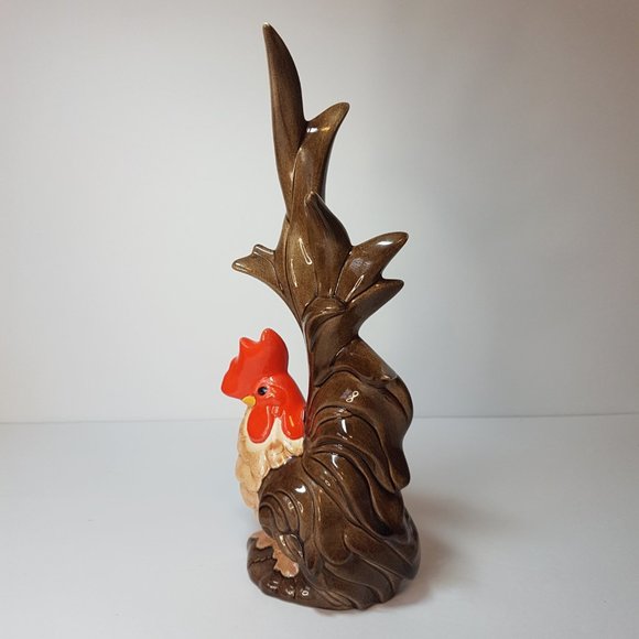 Vintage Ceramic Rooster Handpainted Kitchen Cottage Farmhouse Decor Bird Chicken - Picture 5 of 16